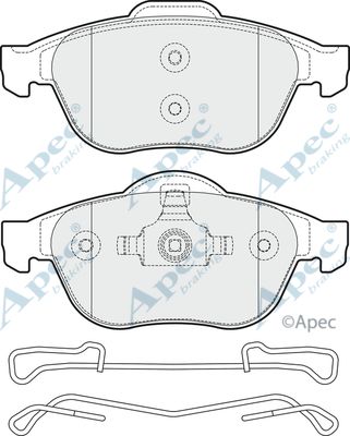 APEC BRAKING Комплект тормозных колодок, дисковый тормоз PAD1685